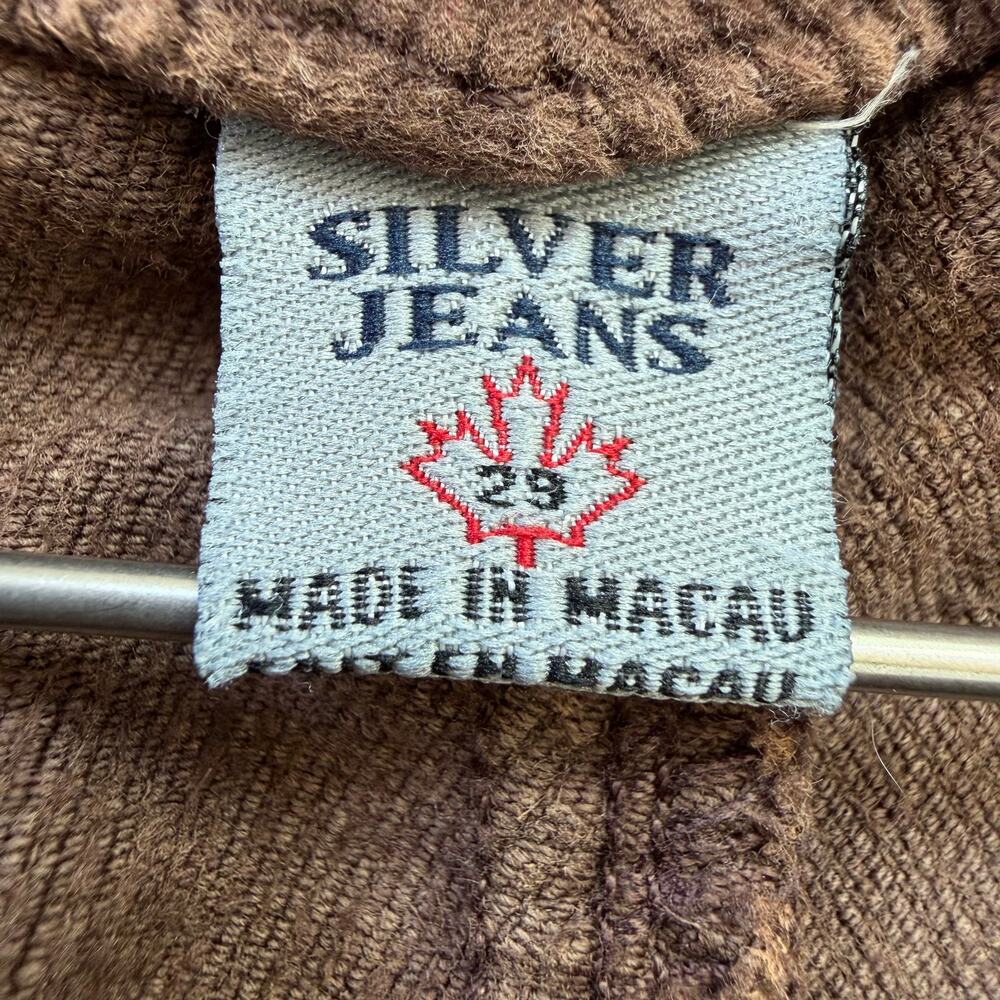 Silver Jeans Co Brown Corduroy Flare Pants Low‑Rise Button Fly Women’s 29 - Picture 4 of 10